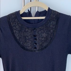 Blue dress with lace detail